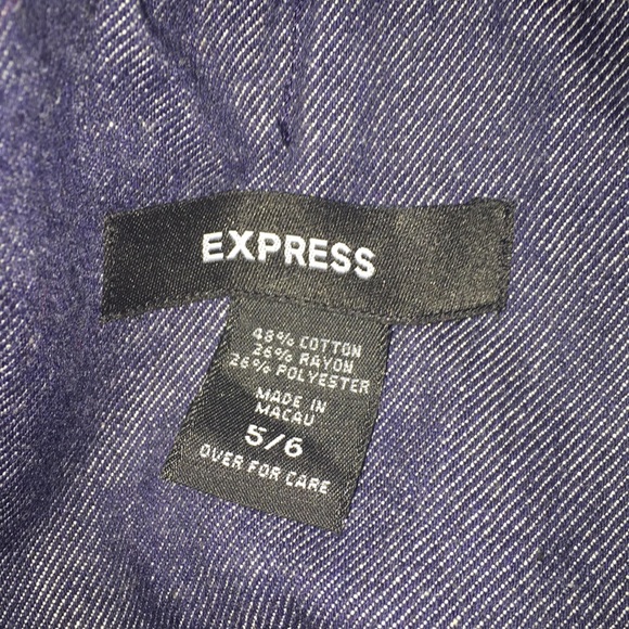 Express Denim Strapless Dress - Picture 3 of 6